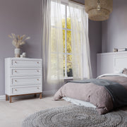 Wensley 4 Drawer Chest in Light Grey and Oak – image 6