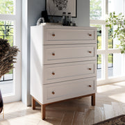 Wensley 4 Drawer Chest in Light Grey and Oak – image 8