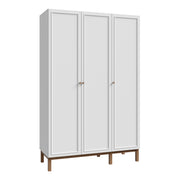 Wensley 3 Door Wardrobe in Light Grey and Oak – image 1