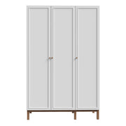 Wensley 3 Door Wardrobe in Light Grey and Oak – image 2