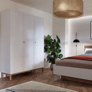 Wensley 3 Door Wardrobe in Light Grey and Oak – image 5