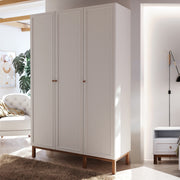 Wensley 3 Door Wardrobe in Light Grey and Oak – image 7