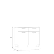 Sali 2 Door 2 Drawer Chest – Grey – image 8