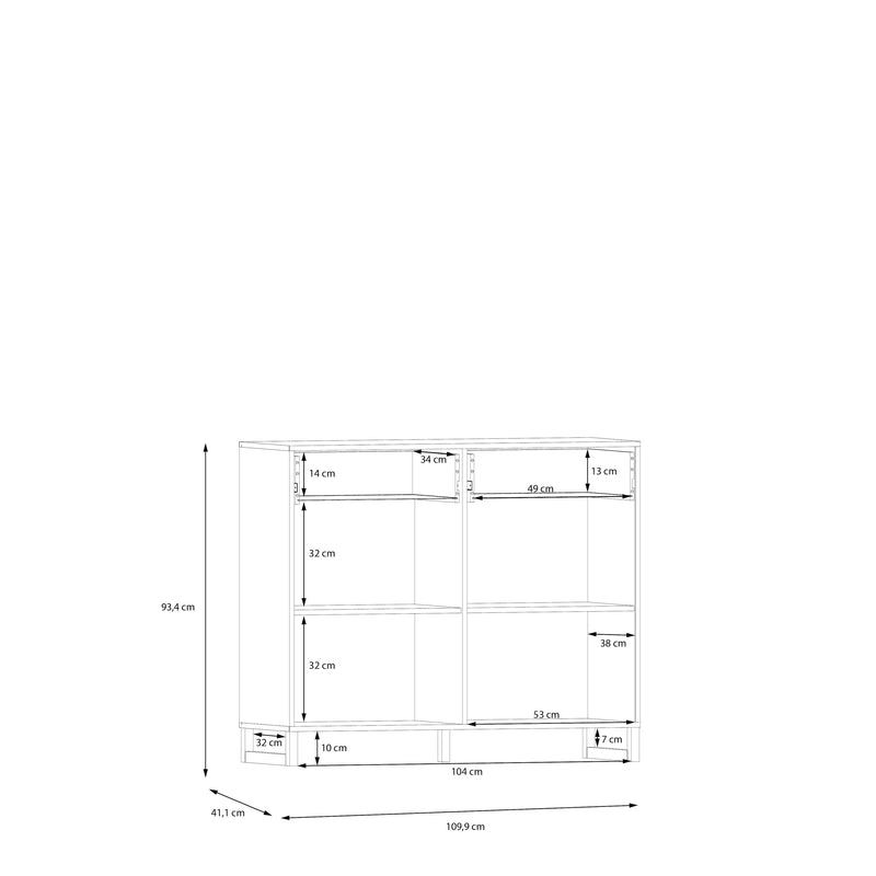 Sali 2 Door 2 Drawer Chest – Grey – image 9