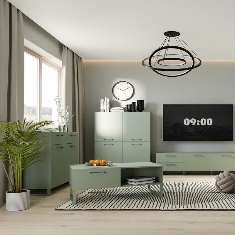 Sali 2 Door 2 Drawer Chest – Sage Green – image 5