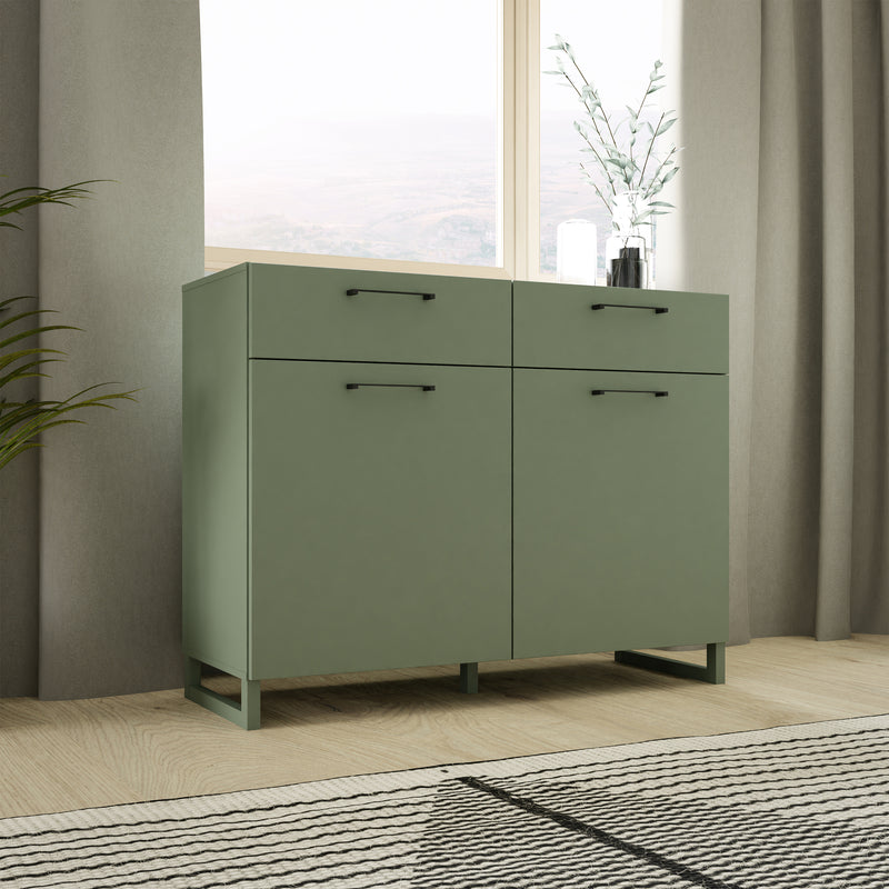 Sali 2 Door 2 Drawer Chest – Sage Green – image 6