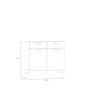 Sali 2 Door 2 Drawer Chest – Sage Green – image 8