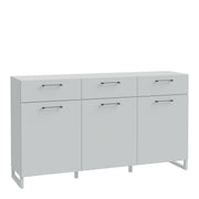 Sali 3 Door 3 Drawer Chest in Light – Grey – image 1