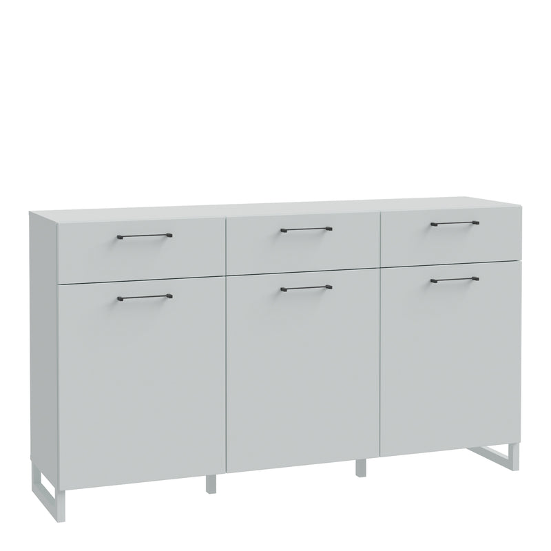 Sali 3 Door 3 Drawer Chest in Light – Grey – image 1