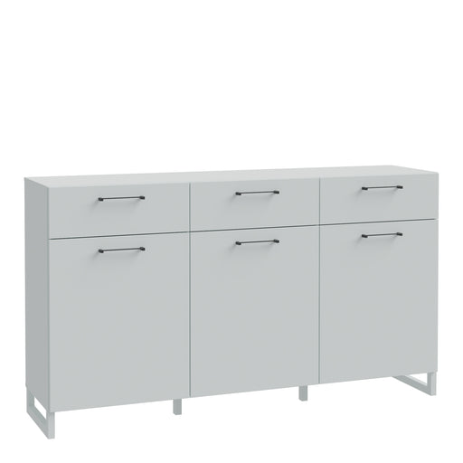 Sali 3 Door 3 Drawer Chest in Light – Grey – image 1
