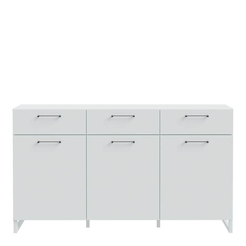 Sali 3 Door 3 Drawer Chest in Light – Grey – image 2
