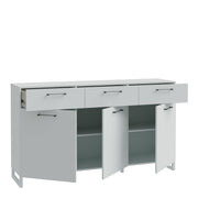 Sali 3 Door 3 Drawer Chest in Light – Grey – image 3