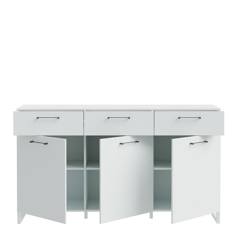 Sali 3 Door 3 Drawer Chest in Light – Grey – image 4