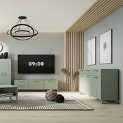 Sali 3 Door 3 Drawer Chest in Light – Sage Green – image 5