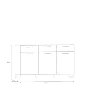 Sali 3 Door 3 Drawer Chest in Light – Sage Green – image 8