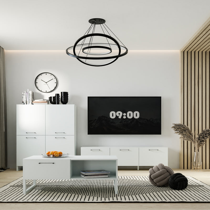 Sali 2 Door 2 Drawer TV Unit in Light – Grey – image 5