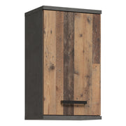 Veris Small Hanging Cupboard with 1 Door in Walnut and Dark Grey – image 1