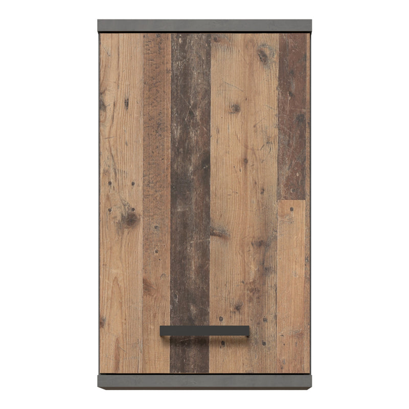 Veris Small Hanging Cupboard with 1 Door in Walnut and Dark Grey – image 2