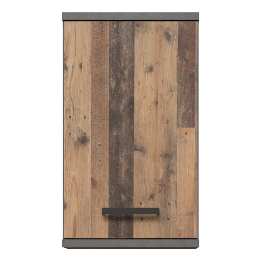 Veris Small Hanging Cupboard with 1 Door in Walnut and Dark Grey – image 2