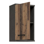 Veris Small Hanging Cupboard with 1 Door in Walnut and Dark Grey – image 3