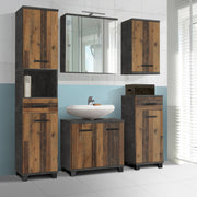 Veris Small Hanging Cupboard with 1 Door in Walnut and Dark Grey – image 7