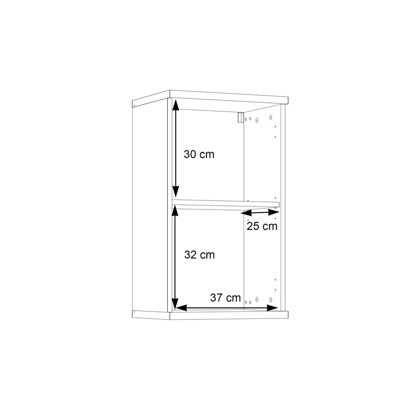 Veris Small Hanging Cupboard with 1 Door in Artisan Oak and Light Grey – image 9