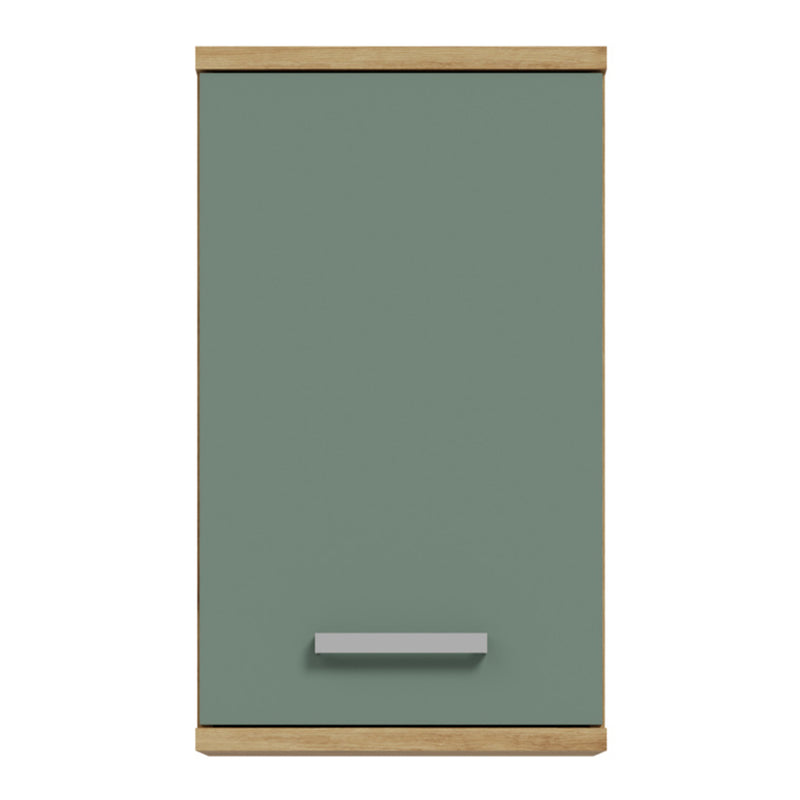 Veris Small Hanging Cupboard with 1 Door in Artisan Oak and Sage Green – image 2