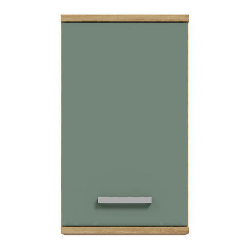 Veris Small Hanging Cupboard with 1 Door in Artisan Oak and Sage Green – image 2