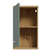 Veris Small Hanging Cupboard with 1 Door in Artisan Oak and Sage Green – image 4