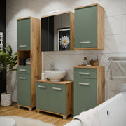 Veris Small Hanging Cupboard with 1 Door in Artisan Oak and Sage Green – image 6