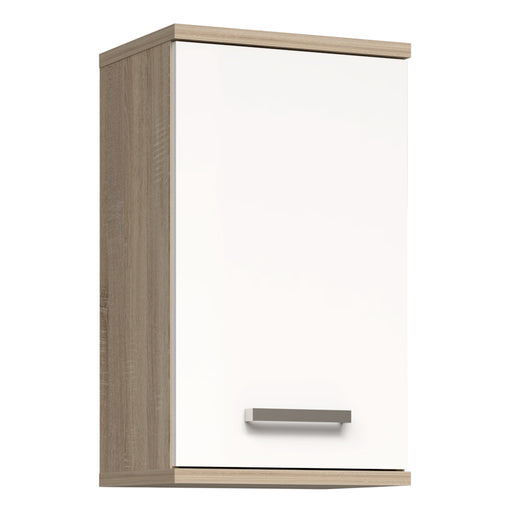 Veris Small Hanging Cupboard with 1 Door in Sonoma Oak and White High Gloss – image 1