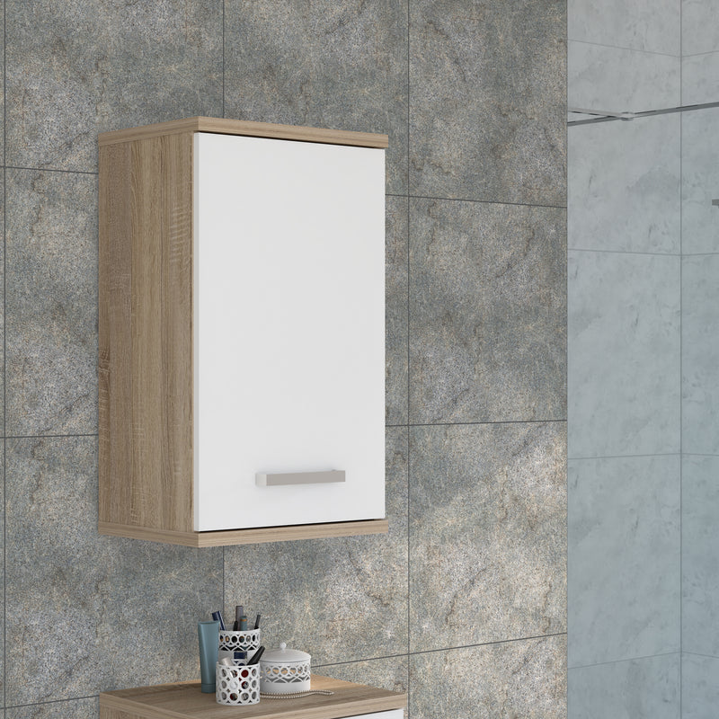 Veris Small Hanging Cupboard with 1 Door in Sonoma Oak and White High Gloss – image 5