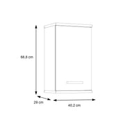 Veris Small Hanging Cupboard with 1 Door in Sonoma Oak and White High Gloss – image 8