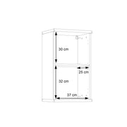 Veris Small Hanging Cupboard with 1 Door in Sonoma Oak and White High Gloss – image 9