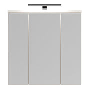 Veris 3 Door Mirrored Bathroom Cabinet with Integrated LED Lighting in Sand – image 5