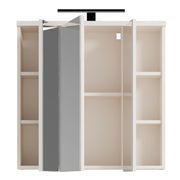 Veris 3 Door Mirrored Bathroom Cabinet with Integrated LED Lighting in Sand – image 7