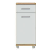 Veris Bathroom Cupboard with 1 Door & 1 Drawer in Artisan Oak and Light Grey – image 2
