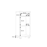 Veris Bathroom Cupboard with 1 Door & 1 Drawer in Sonoma Oak and White Gloss – image 9
