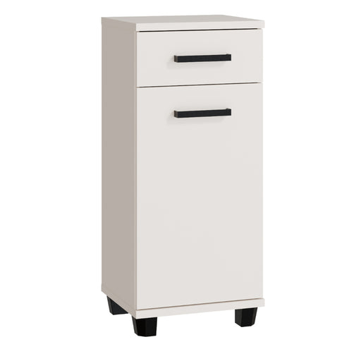 Veris Bathroom Cupboard with 1 Door & 1 Drawer in Sand – image 1