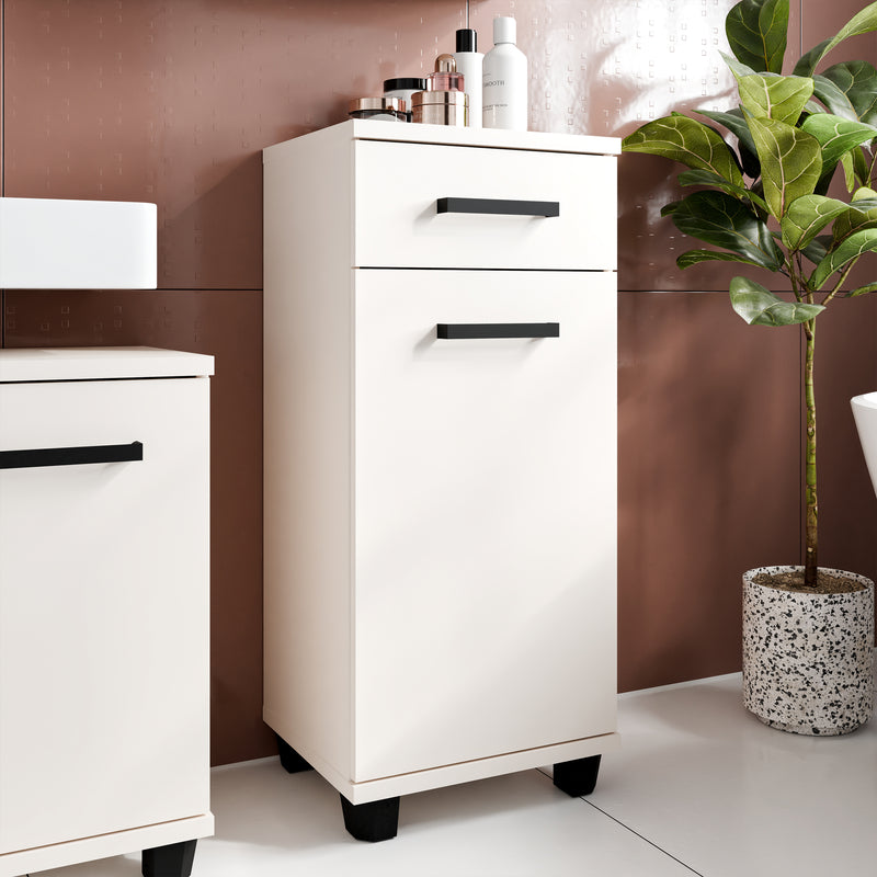 Veris Bathroom Cupboard with 1 Door & 1 Drawer in Sand – image 6