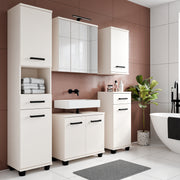Veris Bathroom Cupboard with 1 Door & 1 Drawer in Sand – image 7