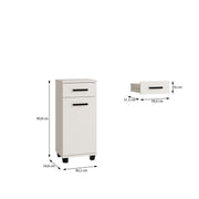 Veris Bathroom Cupboard with 1 Door & 1 Drawer in Sand – image 9