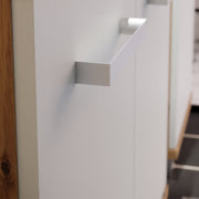 Veris Tall Narrow Bathroom Cupboard with 2 Doors & 1 Drawer in Sonoma Oak and White Gloss – image 7