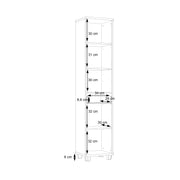 Veris Tall Narrow Bathroom Cupboard with 2 Doors & 1 Drawer in Sonoma Oak and White High Gloss – image 9