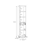 Veris Tall Narrow Bathroom Cupboard with 2 Doors & 1 Drawer in Sand – image 10