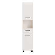 Veris Tall Narrow Bathroom Cupboard with 2 Doors & 1 Drawer in Sand – image 2