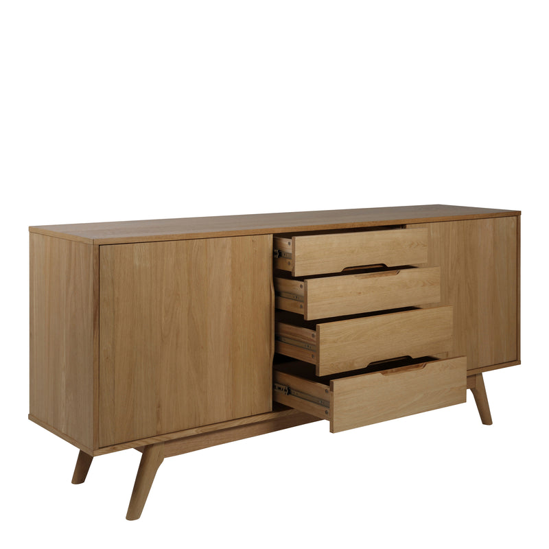 Marte 2 Door 4 Drawers Sideboard in Oak – image 6