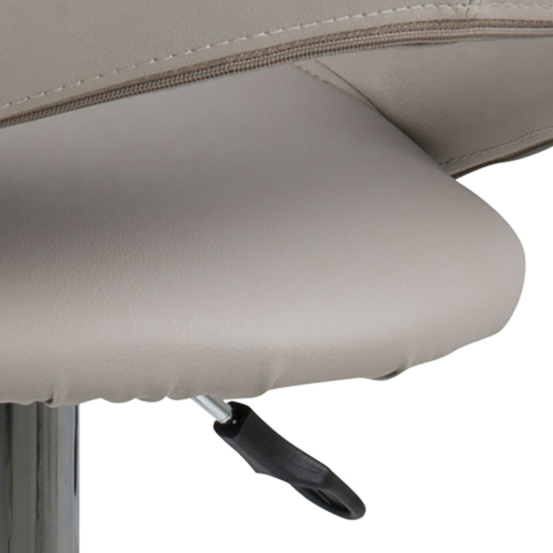 Plump Swivel Bar Stool with Open Back – Grey – image 6