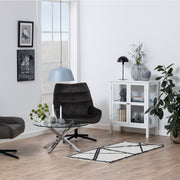 Heaven Round Coffee Table with Glass Top and Chrome Legs – image 4
