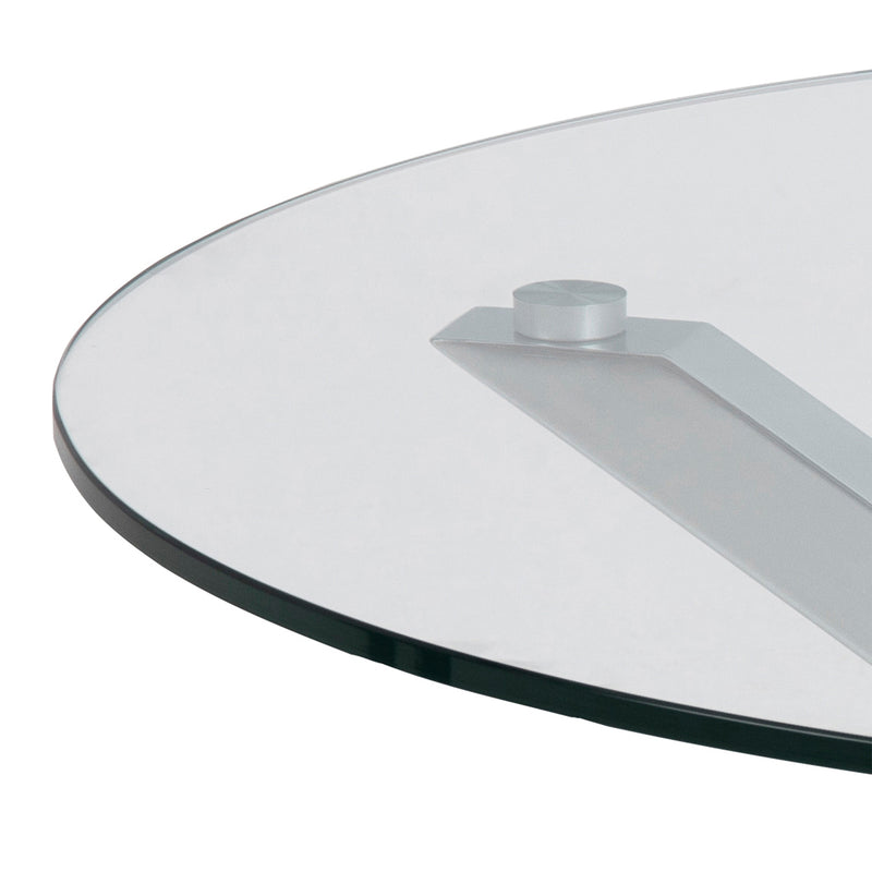 Heaven Round Coffee Table with Glass Top and Chrome Legs – image 8